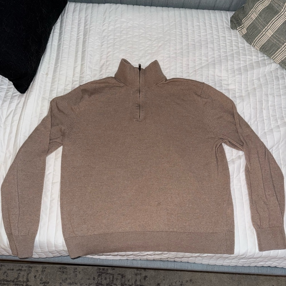 Banana Republic Men's Brown Zip-Up Sweater